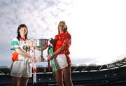 18 September 2007; Ladies Senior football captains, Juliet Murphy, Cork, and Christina Heffernan, Mayo, at a photocall ahead of the TG4 All-Ireland Ladies Senior, Junior, and Intermediate Championship Football Finals, which will be taking place on Sunday the 23rd September 2007. Croke Park, Dublin. Picture credit: Brian Lawless / SPORTSFILE