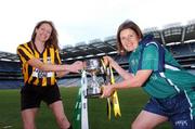 18 September 2007; Ladies Junior football captains Bree White, London, right, and Caitriona Grace, Kilkenny, at a photocall ahead of the TG4 All-Ireland Ladies Senior, Junior, and Intermediate Championship Football Finals, which will be taking place on Sunday the 23rd September 2007. Croke Park, Dublin. Picture credit: Brian Lawless / SPORTSFILE