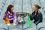 18 September 2007; Ladies Intermediate football captains Martina Murray, Wexford, left, and Michelle Reynolds, Leitrim, at a photocall ahead of the TG4 All-Ireland Ladies Senior, Junior, and Intermediate Championship Football Finals, which will be taking place on Sunday the 23rd September 2007. Croke Park, Dublin. Picture credit: Brian Lawless / SPORTSFILE
