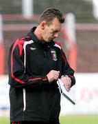 22 September 2007; Glentoran manager Alan McDonald checks his watch near the end of the game. Carnegie Premier League, Glentoran v Armagh City. The Oval, Belfast, Co. Antrim. Picture credit; Oliver McVeigh / SPORTSFILE