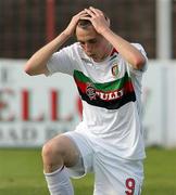 22 September 2007; Michael Halliday, Glentoran,cant believe he missed a golden opportunity to score. Carnegie Premier League, Glentoran v Armagh City. The Oval, Belfast, Co. Antrim. Picture credit; Oliver McVeigh / SPORTSFILE