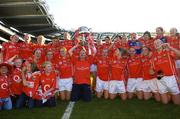 23 September 2007; The Cork squad celebrate with the Brendan Martin cup. TG4 All-Ireland Ladies Senior Football Championship Final, Cork v Mayo, Croke Park, Dublin. Picture credit; Matt Browne / SPORTSFILE