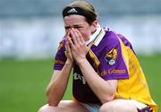 23 September 2007; A dejected Caroline Murphy, Wexford, after the final whistle. TG4 All-Ireland Ladies Intermediate Football Championship Final, Wexford v Leitrim, Croke Park, Dublin. Picture credit; Matt Browne / SPORTSFILE