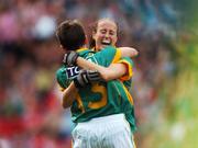 23 September 2007; Leitrim captain Sinead Brennan celebrates with Ann Marie Cox after the match. TG4 All-Ireland Ladies Intermediate Football Championship Final, Wexford v Leitrim, Croke Park, Dublin. Picture credit; Brian Lawless / SPORTSFILE