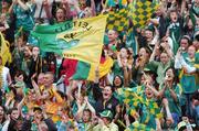 23 September 2007; Leitrim fans celebrate. TG4 All-Ireland Ladies Intermediate Football Championship Final, Wexford v Leitrim, Croke Park, Dublin. Picture credit; Brian Lawless / SPORTSFILE