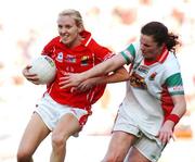 23 September 2007; Nollaig Cleary, Cork, in action against Helena Lohan, Mayo. TG4 All-Ireland Ladies Senior Football Championship Final, Cork v Mayo, Croke Park, Dublin. Picture credit; Paul Mohan / SPORTSFILE