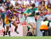 23 September 2007; Sinead Quinn, Leitrim, in action against Mag Kelly, Wexford. TG4 All-Ireland Ladies Intermediate Football Championship Final, Wexford v Leitrim, Croke Park, Dublin. Picture credit; Brian Lawless / SPORTSFILE