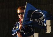 22 September 2007; A young Leinster supporter shows his support for his side during the game. Magners League, Leinster v Edinburgh, RDS, Dublin. Picture credit; Pat Murphy / SPORTSFILE