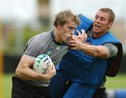 24 September 2007; Ireland's Andrew Trimble holds off the challenge of Gavin Duffy during squad training. 2007 Rugby World Cup, Pool D, Irish Squad Training, Stade Bordelais, Bordeaux, France. Picture credit: Brendan Moran / SPORTSFILE