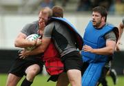 24 September 2007; Ireland's Paul O'Connell in action against Gavin Duffy and Bryan Young during squad training. 2007 Rugby World Cup, Pool D, Irish Squad Training, Stade Bordelais, Bordeaux, France. Picture credit: Brendan Moran / SPORTSFILE