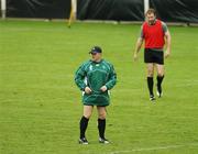 24 September 2007; Ireland head coach Eddie O'Sullivan, with Geordan Murphy in the background, during squad training. 2007 Rugby World Cup, Pool D, Irish Squad Training, Stade Bordelais, Bordeaux, France. Picture credit: Brendan Moran / SPORTSFILE