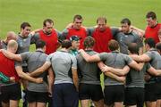 24 September 2007; Ireland head coach Eddie O'Sullivan speaks to his players during squad training. 2007 Rugby World Cup, Pool D, Irish Squad Training, Stade Bordelais, Bordeaux, France. Picture credit: Brendan Moran / SPORTSFILE