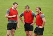 24 September 2007; Ireland players, from left, Malcolm O'Kelly, Alan Quinlan and Stephen Ferris during squad training. 2007 Rugby World Cup, Pool D, Irish Squad Training, Stade Bordelais, Bordeaux, France. Picture credit: Brendan Moran / SPORTSFILE