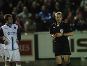 24 September 2007; Referee Pat Kelly shows the red card to Dessie Byrne, Bohemians. FAI Ford Cup Quarter Final, St. Patrick’s Athletic v Bohemians, Richmond Park, Dublin. Picture credit; David Maher / SPORTSFILE