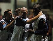 24 September 2007; Darren Mansaram, Bohemians, right, celebrates with team-mates, from left, Ryan McCann, Conor Powell and Glen Crowe, after scoring his side's second goal. FAI Ford Cup Quarter Final, St. Patrick’s Athletic v Bohemians, Richmond Park, Dublin. Picture credit; Stephen McCarthy / SPORTSFILE