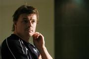 25 September 2007; Ireland captain Brian O'Driscoll during a press conference. Ireland Rugby Press Conference, 2007 Rugby World Cup, Sofitel Bordeaux Aquitania, Bordeaux, France. Picture credit: Brendan Moran / SPORTSFILE