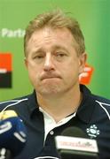 25 September 2007; Ireland head coach Eddie O'Sullivan during a press conference. Ireland Rugby Press Conference, 2007 Rugby World Cup, Sofitel Bordeaux Aquitania, Bordeaux, France. Picture credit: Brendan Moran / SPORTSFILE
