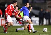 24 September 2007; Michael Gault, Linfield, in action against Kieran O'Connor, Cliftonville. Carnegie Premier League, Cliftonville v Linfield. Solitude, Belfast, Co. Antrim. Picture credit; Oliver McVeigh / SPORTSFILE