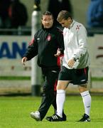 21 September 2007; Derry City manager, John Robertson, left, and assistant manager Anthony Gorman. FAI Ford Cup Quarter Final, Derry City v UCD, Brandywell, Derry. Picture credit; Oliver McVeigh / SPORTSFILE