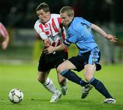 21 September 2007; Kevin McHugh, Derry City, in action against Conor Kenna, UCD. FAI Ford Cup Quarter Final, Derry City v UCD, Brandywell, Derry. Picture credit; Oliver McVeigh / SPORTSFILE