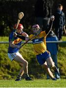 18 January 2015; David O'Halloran, Clare , in action against Stephen Maher, Tipperary. Waterford Crystal Cup, Quarter-Final, Clare v Tipperary, O'Garney Park, Sixmilebridge, Co. Clare. Picture credit: Diarmuid Greene / SPORTSFILE