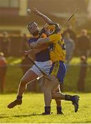 18 January 2015; Tom Stapleton, Tipperary, in action against John Conlon, Clare. Waterford Crystal Cup, Quarter-Final, Clare v Tipperary, O'Garney Park, Sixmilebridge, Co. Clare. Picture credit: Diarmuid Greene / SPORTSFILE