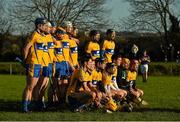 18 January 2015; The Clare team pose for the traditional team photograph before the game. Waterford Crystal Cup, Quarter-Final, Clare v Tipperary, O'Garney Park, Sixmilebridge, Co. Clare. Picture credit: Diarmuid Greene / SPORTSFILE