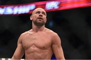 18 January 2015; Cathal Pendred after defeating Sean Spencer in their welterweight bout. UFC Fight Night, Cathal Pendred v Sean Spencer, TD Garden, Boston, Massachusetts, USA. Picture credit: Ramsey Cardy / SPORTSFILE