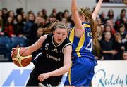 19 January 2015; Edel Thornton, St Vincent's Secondary School Cork, in action against Danielle O'Riordan, Christ King Cork. All-Ireland Schools Cup U19A Girls Final, St Vincent's Secondary School Cork v Christ King Cork. National Basketball Arena, Tallaght, Dublin. Picture credit: Barry Cregg / SPORTSFILE