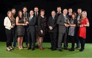 19 January 2015; AIB, sponsor to both the GAA and Camogie Club Championships, has today honoured eleven club players from Camogie, Hurling and Football at #TheToughest club player awards. Voted for by national and regional GAA media, the players were selected based on their overall performance throughout the 2014/15 club season. Pictured at the awards are, from left, Rachel Monaghan, Mullagh, Co. Galway, Camogie, Gary Sice, Corofin, Co. Galway, football, Raquel McCarry, Loughiel Shamrocks, Co. Antrim, Paudie O'Brien, Co. Limerick, hurling, Brian Keating, AIB Brand Director, Ger Brennan, St Vincent's, Dublin, football, Aileen Lawlor, President of the Camogie Association, Uachtarán Chumann Lúthchleas Gael Liam Ó Néill, Patsy Bradley, Slaughtneil, Co. Derry, football, Denis O'Callagahan, Head of AIB Branch Banking, Paul Braniff, Portaferry, Co. Down, football, Stacey Keogh, Oulart The Ballagh, Co. Wexford, camogie, TJ Reid, Ballyhale Shamrocks, Co. Kilkenny, hurling, and Anna Geary, Milford, Co. Cork. For exclusive content and to see why the AIB Club Championships are #TheToughest follow us @AIB_GAA and on Facebook at facebook.com/AIBGAA. AIB #TheToughest Awards, Croke Park, Dublin. Photo by Sportsfile