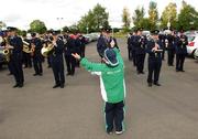 26 September 2007; Special Olympic athlete Pat Dorgan, from Cork City, conducts the Garda band at a ceremony to mark the final leg of the Irish Law Enforcement Torch Run Ceremony in aid of Special Olympics Ireland. This event is the final send off for TEAM Ireland before they depart for the Special Olympics World Summer Games. The 2007 Special Olympics World Summer Games will take place in Shanghai, China from 2nd October 2007 to the 11th October 2007. Westmanstown, Dublin. Picture credit: David Maher / SPORTSFILE