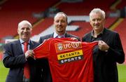 27 September 2007; Co-Founder and Chief Executive of Setanta Sports Michael O'Rourke alongside Liverpool manager Rafael Benitez and Liverpool Chief Executive Rick Parry at the announcement of the new LFC TV channel. LFC is the official club TV channel of Liverpool FC. LFC TV will be exclusively available as part of the Setanta Sports Pack of ten channels, following a major three-year deal with Liverpool Football Club's media arm Liverpoolfc.tv Ltd. Setanta is the exclusive distributor within the UK and Republic of Ireland. Trophy Room, Anfield, Liverpool, England. Picture credit: David Rawcliffe / SPORTSFILE