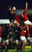 28 September 2007; Mike McCarthy wins lineout ball for Connacht. Magners League, Llanelli Scarlets v Connacht, Stradey Park, Llanelli, Wales. Picture credit; Steve Pope / SPORTSFILE