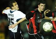 28 September 2007; Kevin Doherty, Longford Town, in action against Guy Bates, Drogheda United. eircom League of Ireland Premier Division, Longford Town v Drogheda United, Flancare Park, Longford. Picture credit; David Maher / SPORTSFILE