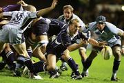 28 September 2007; Leinster's Chris Whitaker gets the ball away from the scrum. Magners League, Cardiff Blues v Leinster, Arms Park, Cardiff, Wales. Picture credit; Steve Pope / SPORTSFILE