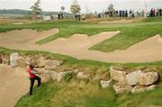 30 September 2007; Graeme Storm, GB&I, pitches onto the 11th green. The Seve Trophy, Singles, The Heritage Golf & Spa Resort, Killenard, Co. Laois. Picture credit: Matt Browne / SPORTSFILE