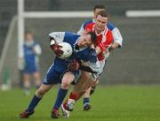 30 September 2007; Ronan Malee, Kiltimagh, in action against Conor Heneghan, Ballintubber. TF Royal Hotel and Theatre Mayo Intermediate Football Championship Final, Ballintubber v Kiltimagh, McHale Park, Castlebar, Co. Mayo. Picture credit; Pat Murphy / SPORTSFILE *** Local Caption ***