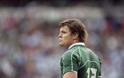 30 September 2007; A concerned looking Brian O'Driscoll of Ireland. 2007 Rugby World Cup, Pool D, Ireland v Argentina, The Parc des Princes, Paris, France. Picture credit; Paul Thomas / SPORTSFILE