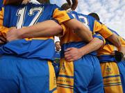 30 September 2007; Dromard captain Padraig Jones talks to his team-mates in a huddle before the start of the game. Longford Senior Football Championship Final, Dromard v Colmcille, Pearse Park, Longford. Picture credit; David Maher / SPORTSFILE