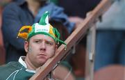 30 September 2007; A dejected Ireland fan after the match. 2007 Rugby World Cup, Pool D, Ireland v Argentina, Parc des Princes, Paris, France. Picture credit; Brian Lawless / SPORTSFILE