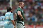 30 September 2007; Ireland's Paul O'Connell reacts to a Felipe Contepomi penalty in the second half. 2007 Rugby World Cup, Pool D, Ireland v Argentina, Parc des Princes, Paris, France. Picture credit; Brian Lawless / SPORTSFILE