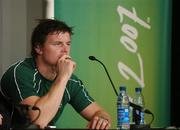 30 September 2007; Ireland captain Brian O'Driscoll at the post-match press conference. 2007 Rugby World Cup, Pool D, Ireland v Argentina, Parc des Princes, Paris, France. Picture credit; Brendan Moran / SPORTSFILE