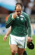 30 September 2007; Ireland's Rory Best after the match. 2007 Rugby World Cup, Pool D, Ireland v Argentina, Parc des Princes, Paris, France. Picture credit; Brian Lawless / SPORTSFILE