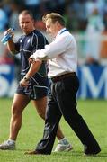 30 September 2007; Ireland head coach Eddie O'Sullivan with fitness coach Mike McGurn, left, before the game. 2007 Rugby World Cup, Pool D, Ireland v Argentina, Parc des Princes, Paris, France. Picture credit; Brendan Moran / SPORTSFILE