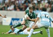 30 September 2007; Brian O'Driscoll, Ireland, breaks through the Argentina defence. 2007 Rugby World Cup, Pool D, Ireland v Argentina, Parc des Princes, Paris, France. Picture credit; Brendan Moran / SPORTSFILE