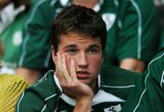 30 September 2007; An dejected Ireland fan during the game. 2007 Rugby World Cup, Pool D, Ireland v Argentina, Parc des Princes, Paris, France. Picture credit; Brendan Moran / SPORTSFILE