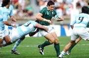 30 September 2007; David Wallace, Ireland, is tackled by Manuel Contepomi, Argentina. 2007 Rugby World Cup, Pool D, Ireland v Argentina, Parc des Princes, Paris, France. Picture credit; Brian Lawless / SPORTSFILE