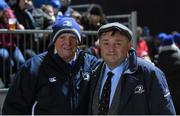 17 January 2015; Leinster supporters Bobby and Trevor Garrett at the game. European Rugby Champions Cup 2014/15, Pool 2, Round 5, Leinster v Castres, RDS, Ballsbridge, Dublin. Picture credit: Stephen McCarthy / SPORTSFILE