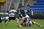 20 January 2015; Marc Boucher, Castleknock College, is tackled by Andrew Lynch, St. Gerard's School. Bank of Ireland Leinster Schools Vinnie Murray Cup Semi-Final, Castleknock College v St. Gerard's School, Donnybrook Stadium, Donnybrook, Dublin. Picture credit: Barry Cregg / SPORTSFILE