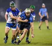 20 January 2015; Peter Kelly, Dublin, in action against Daryl Roberts, left, and Willie McGrath, DIT. Bord na Mona Walsh Cup, Group 2, Round 2, Dublin v DIT, Parnell Park, Dublin. Picture credit: Barry Cregg / SPORTSFILE